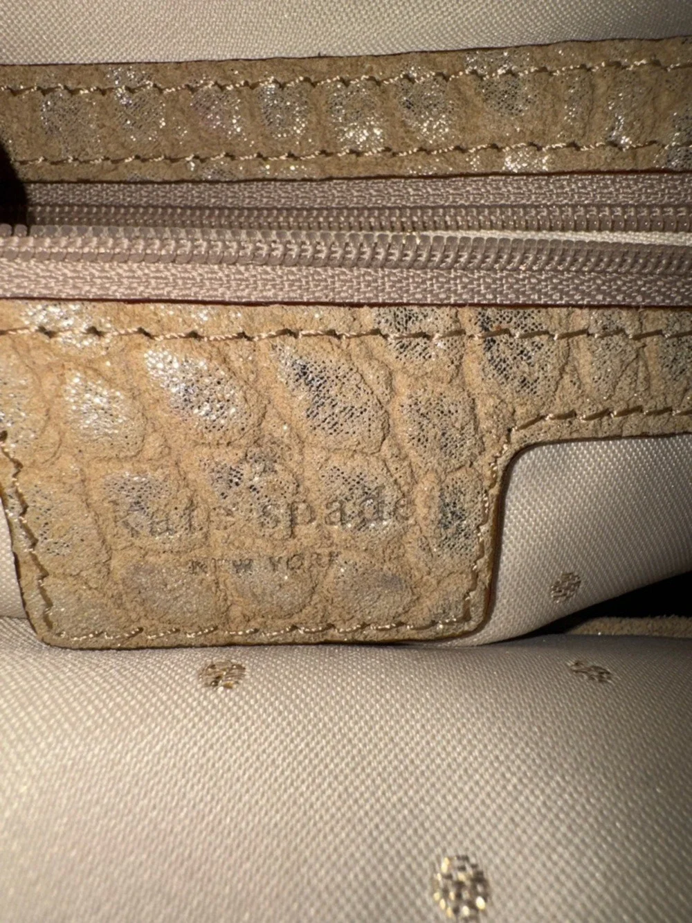 Kate Spade Croc Embossed Clutch w/ Acrylic Frame Handle | Neutral Beige Glam